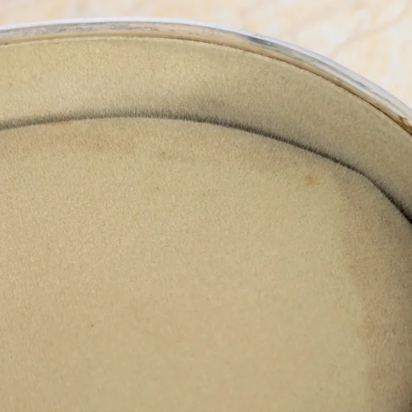 Vintage Tortoise Shell Pattern Silver Tone Metal Oval Jewelry Lidded Box - Picture 11 of 15